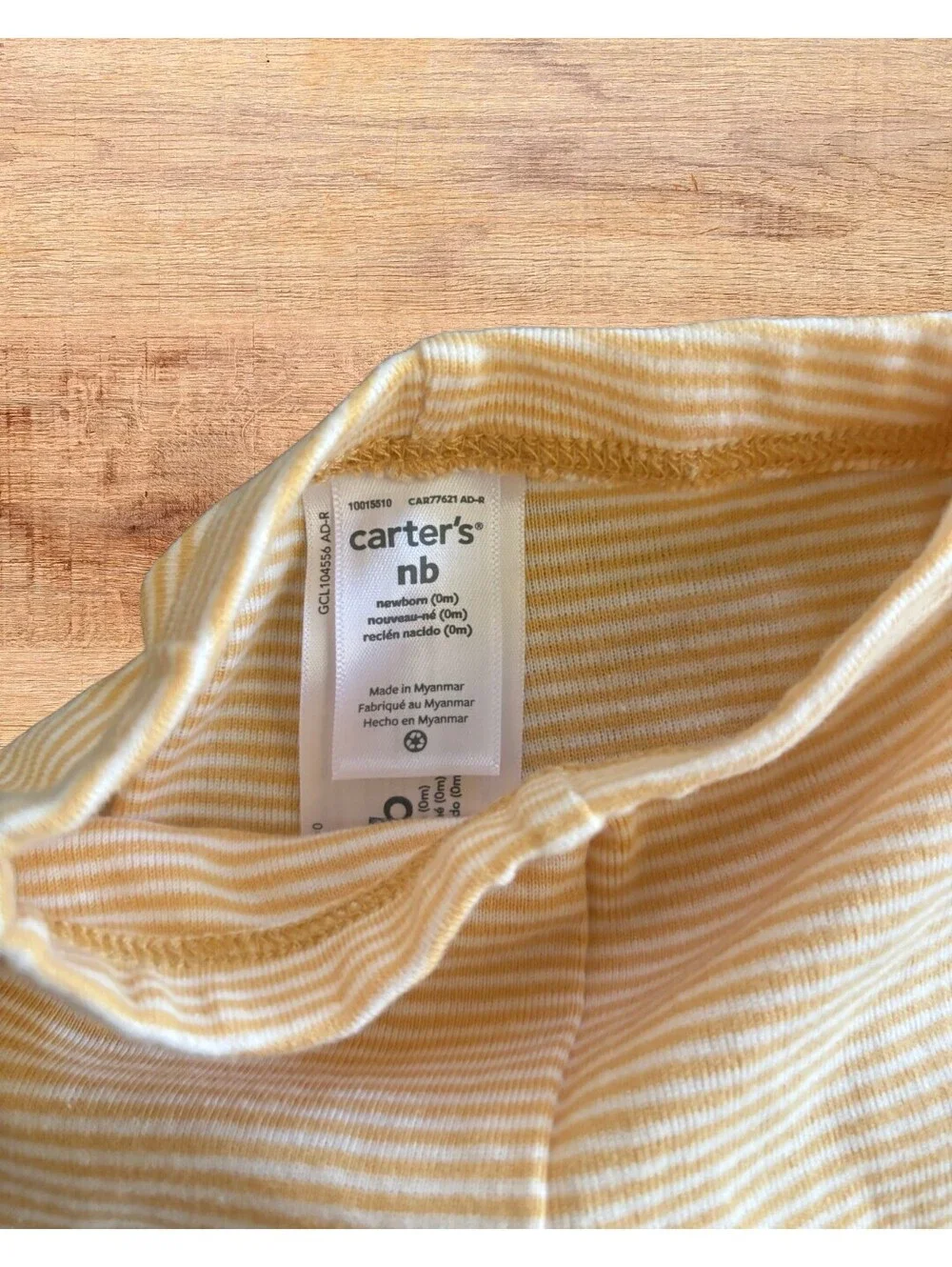 Carter's Yellow Striped Newborn Baby Pants | Soft Cotton Leggings